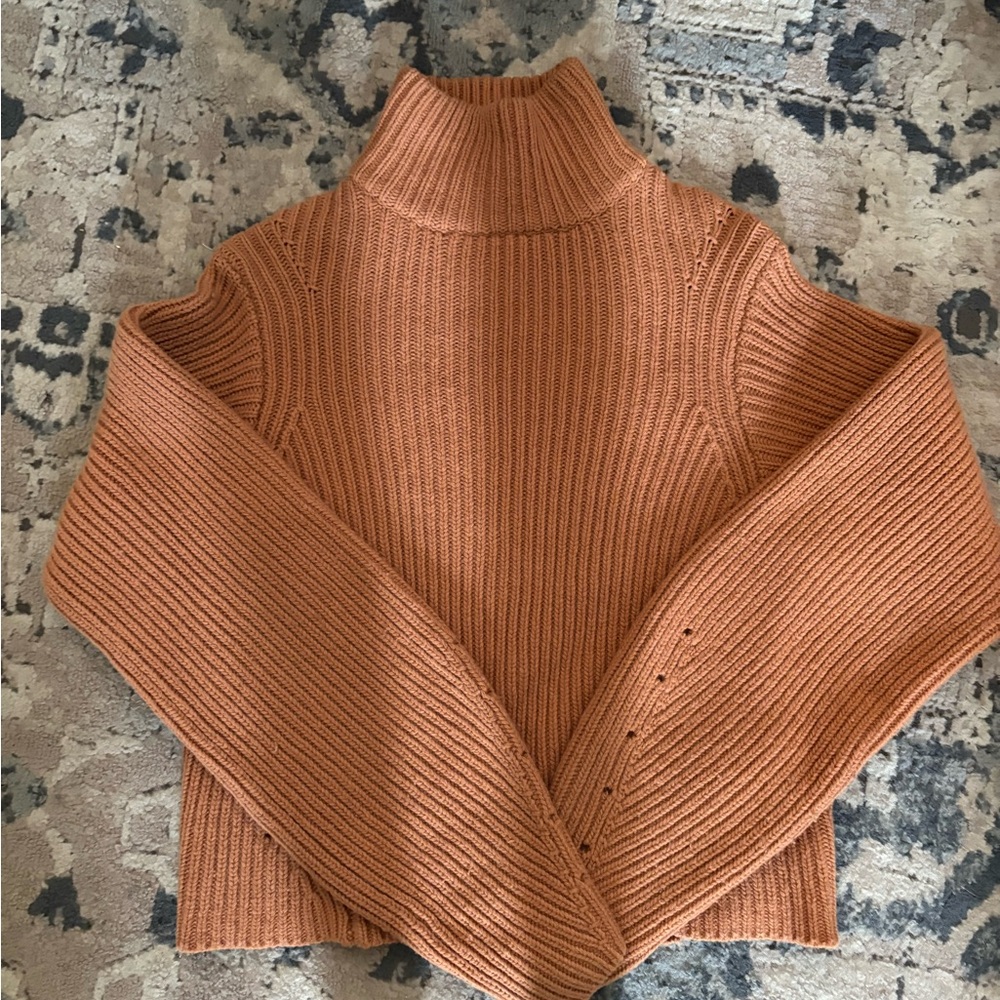 h&m chesnut wool blend turtleneck - Picture 2 of 5